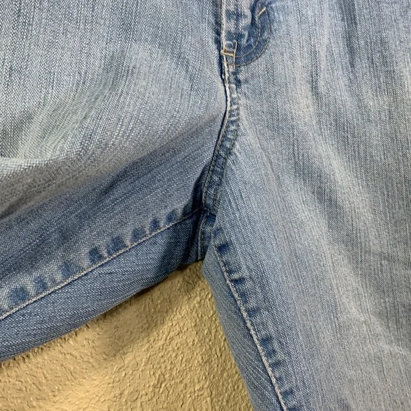 Anne Klein Denim Jeans Capris Pants Blue 14 Average Flap Back Pockets - Picture 6 of 16